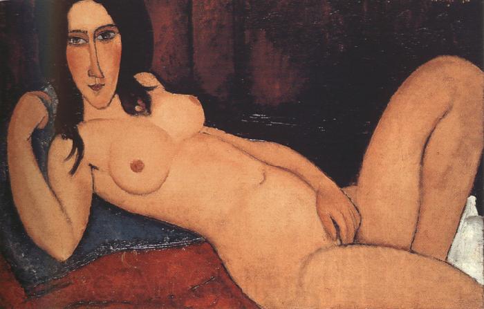Amedeo Modigliani Reclining Nude with Loose Hair (mk39) Norge oil painting art
